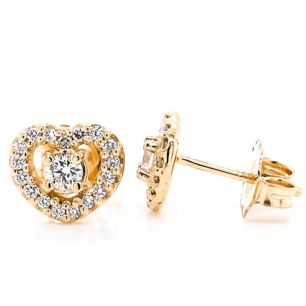 Graziella Graziella Originals 14KT Yellow Gold 0.28CTW CTW Stud Style Post Back Backing Diamond Earrings