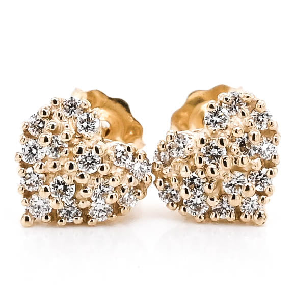 graziella Graziella Originals 14KT Yellow Gold 0.31 CTW Stud Style Post Back Backing Diamond Earrings