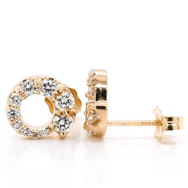 Graziella Graziella Originals 14KT Yellow Gold 0.52 CTW Stud Style Post Back Backing Diamond Earrings