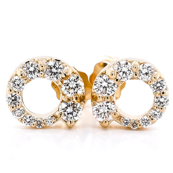 graziella Graziella Originals 14KT Yellow Gold 0.52 CTW Stud Style Post Back Backing Diamond Earrings