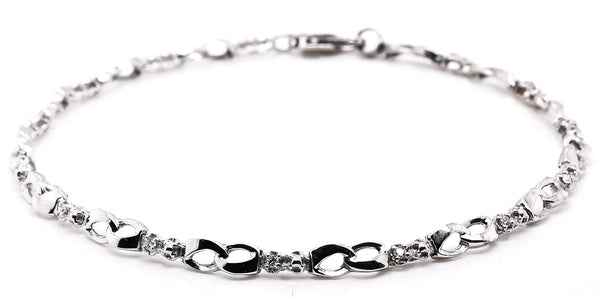 Graziella Graziella Originlas 10KT White Gold 7.5" 0.14CTW SI G-H Colour Diamond Infinity Bracelet