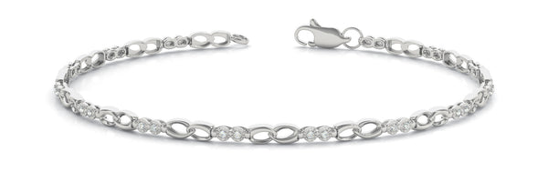 graziella Graziella Originlas 10KT White Gold 7.5" 0.14CTW SI G-H Colour Diamond Infinity Bracelet