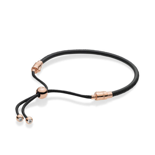 graziella Pandora Moments Leather Slider Bracelet