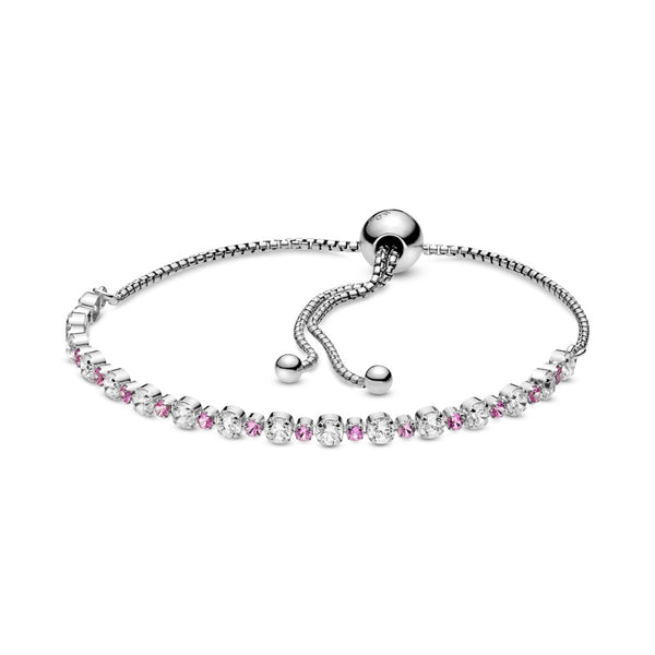 graziella Pink & Clear Sparkle Slider Bracelet