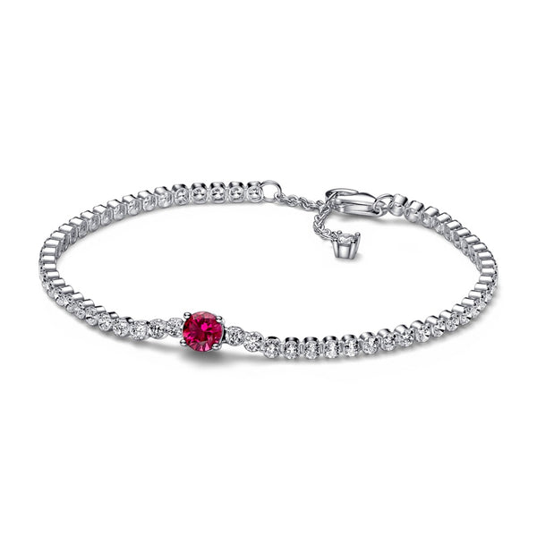 graziella Red Sparkling Round Pav� Tennis Bracelet