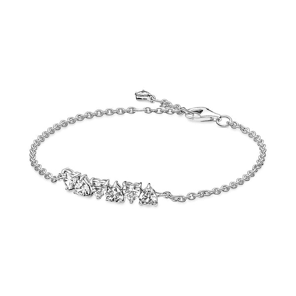 graziella Sparkling Endless Hearts Chain Bracelet