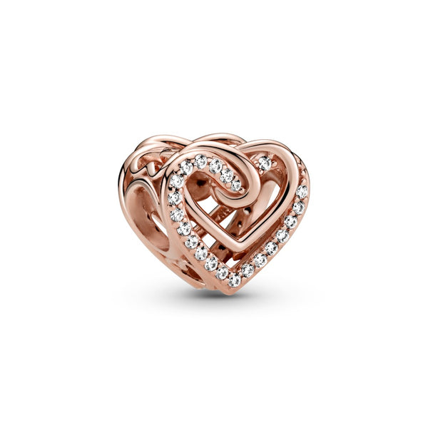graziella Sparkling Entwined Hearts Charm