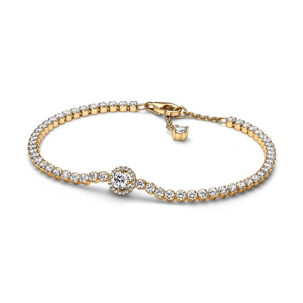 graziella Sparkling Halo Tennis Bracelet