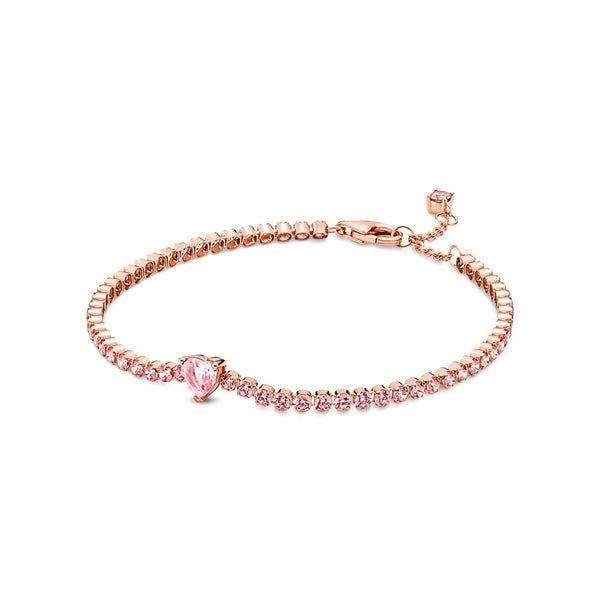 graziella Sparkling Heart Tennis Bracelet