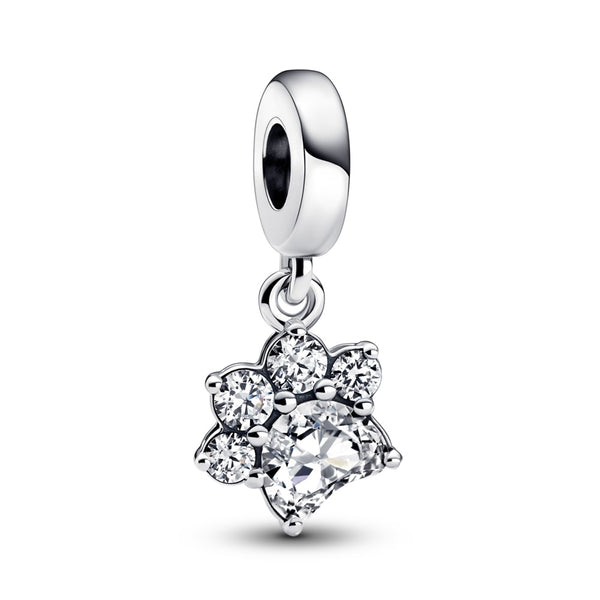 graziella Sparkling Pet Paw Print Dangle Charm