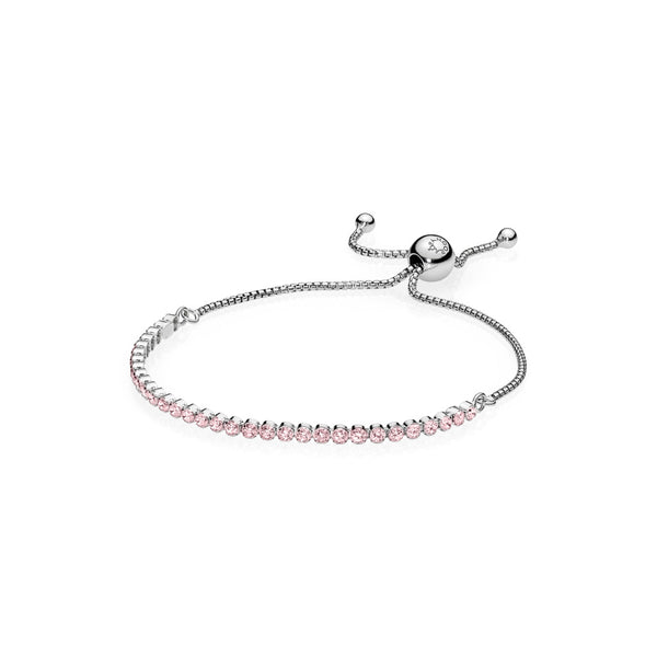 Graziella Sparkling Strand Bracelet Pink CZ