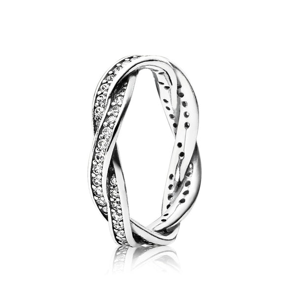 graziella Sparkling Twisted Lines Ring