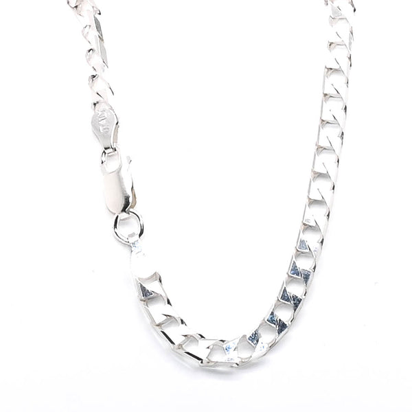 graziella Sterling silver 18" 4mm Flat Link Chain