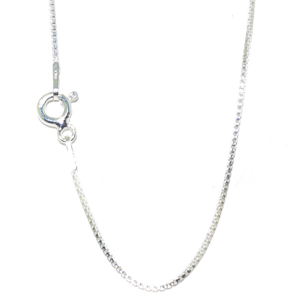 Graziella Sterling Silver 20" 0.5mm Box Link Chain