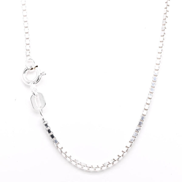 graziella Sterling Silver 22" 1.2mm Box Link Chain