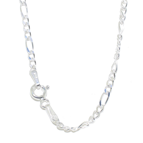 graziella Sterling Silver 22" 2.5mm Figaro Chain