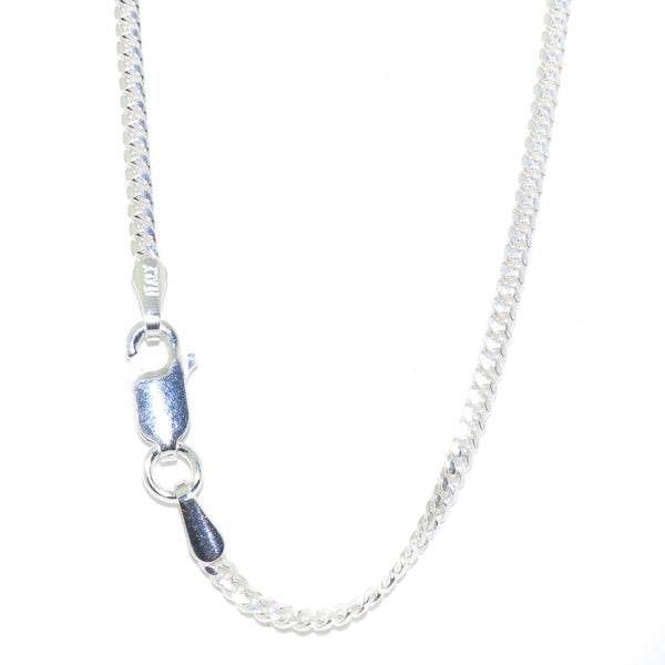graziella Sterling Silver 22" 2mm Curb Link Chain