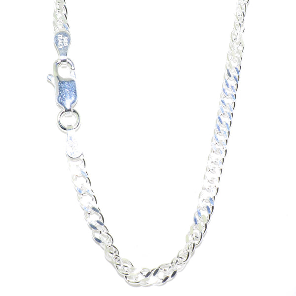 graziella Sterling Silver 24" 3mm Curb Link Chain