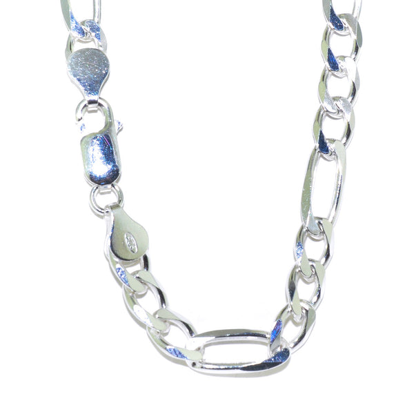 graziella Sterling Silver 24" 8MM Figaro Chain