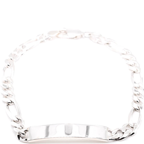 Graziella Sterling Silver 9" 7mm Id Plate Bracelet