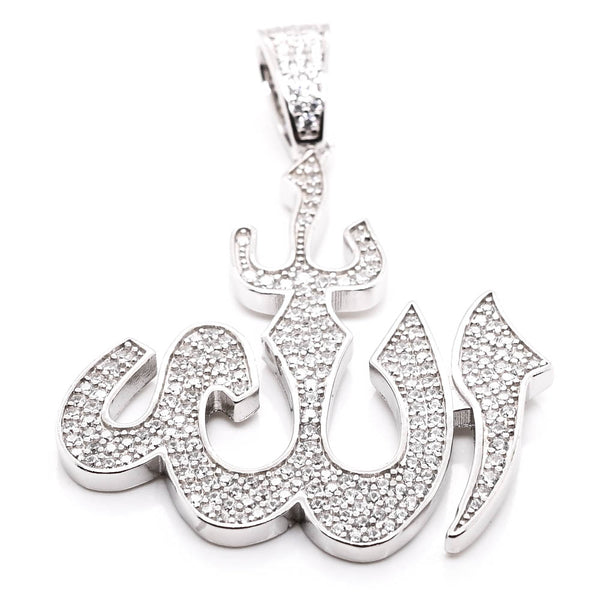 graziella Sterling Silver Pave Set C.Z Allah Charm