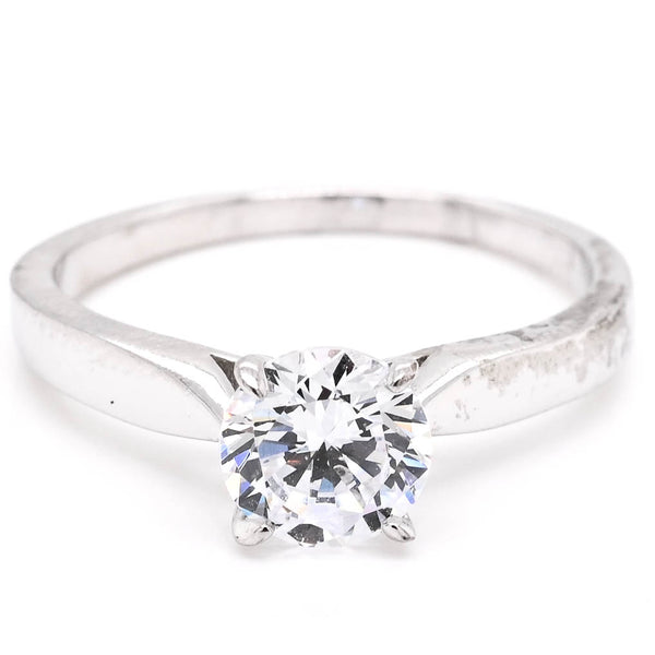 graziella Sterling Silver Round Brilliant C.Z Ring