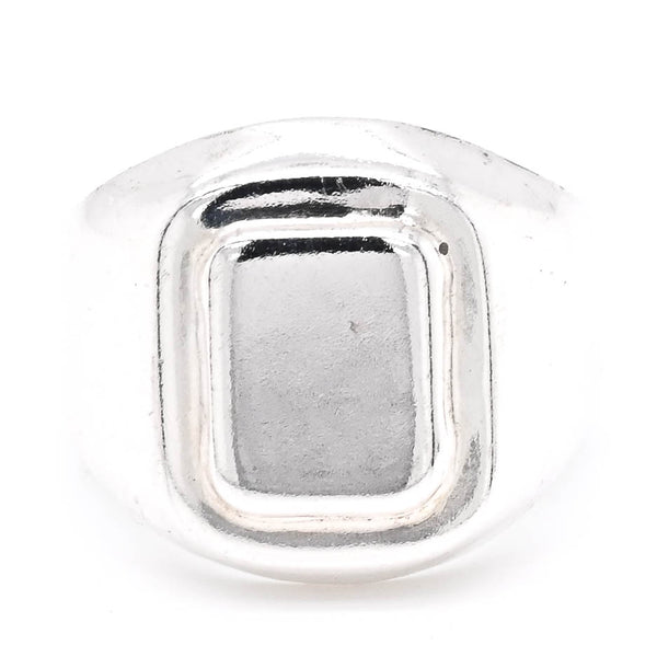 graziella Sterling Silver Square Top Signet Ring