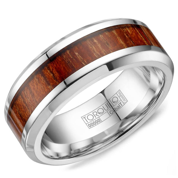 graziella Torque Cobalt with Wood Inlay Ring