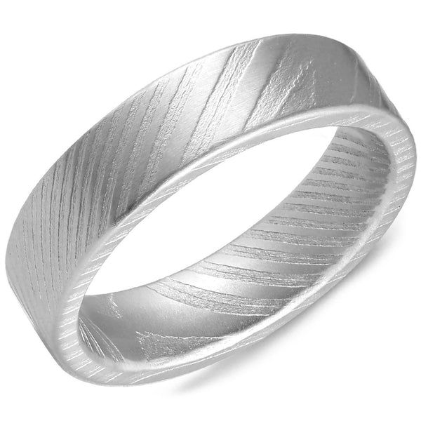 graziella Torque Damascus Steel Ring