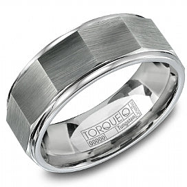 Graziella Torque & Tungsten Diamond Wedding Band