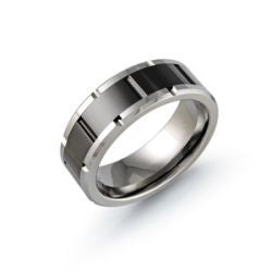 graziella Tungsten 8MM Band. Size: 10