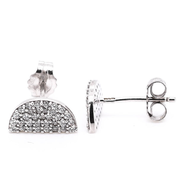 graziella Waterford Sterling Silver C.Z. Earrings
