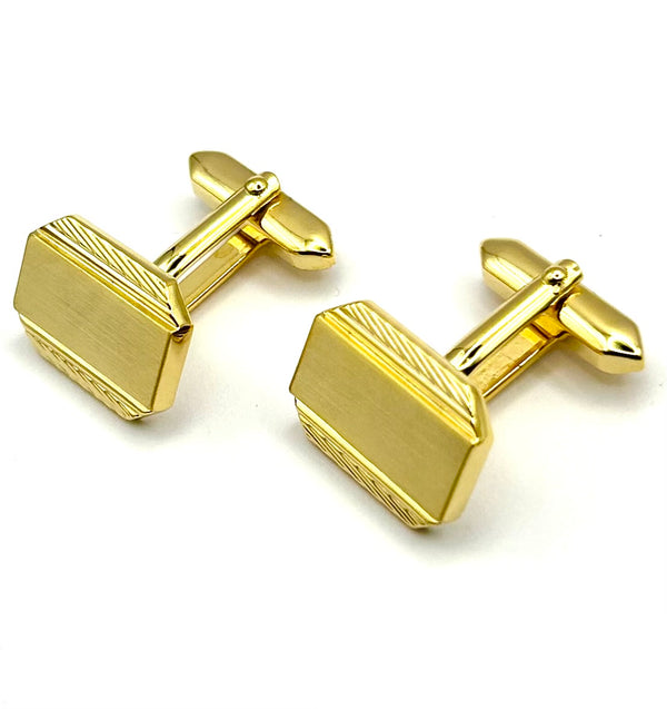 graziella Webber Steel Gold PVD Cuff Links
