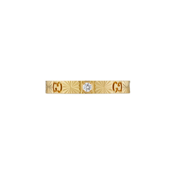 graziella Gucci 18KT Yellow Gold 0.03CT VVS G-H Colour Diamond Iconic Heart Ring