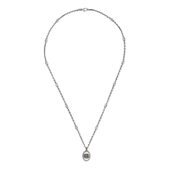 graziella Gucci Sterling Silver 27.5" Double G Necklace