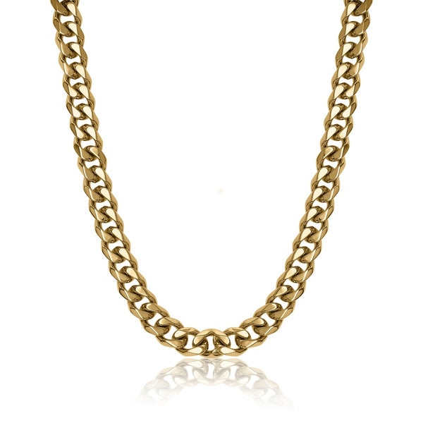 graziella Italgem Steel 22" 16MM Yellow IP plated Curb Link Chain