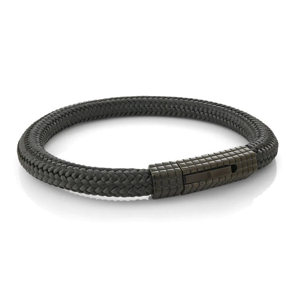 graziella Italgem Steel 8.5" Ion Plated Stainless Steel & Paracord Bracelet