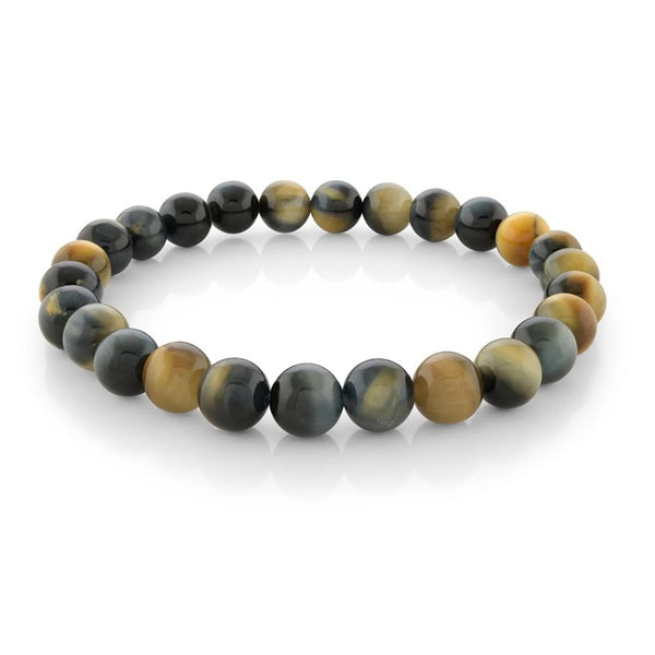 graziella Italgem Steel 8" Dreams Tigers Eye Stretch Bracelet