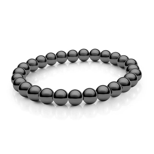 graziella Italgem Steel Gun-Ip-S.Steel 4Mm Ball 8" Stretch Bracelet