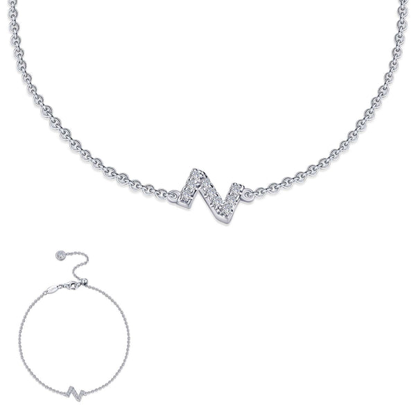 graziella Lafon Sterling Silver 7.25" Letter "Z" Bracelet