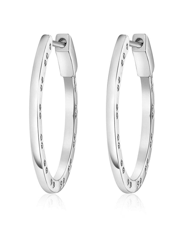 graziella Larus Sterling Silver 20x35mm Oval Hoop Earrings
