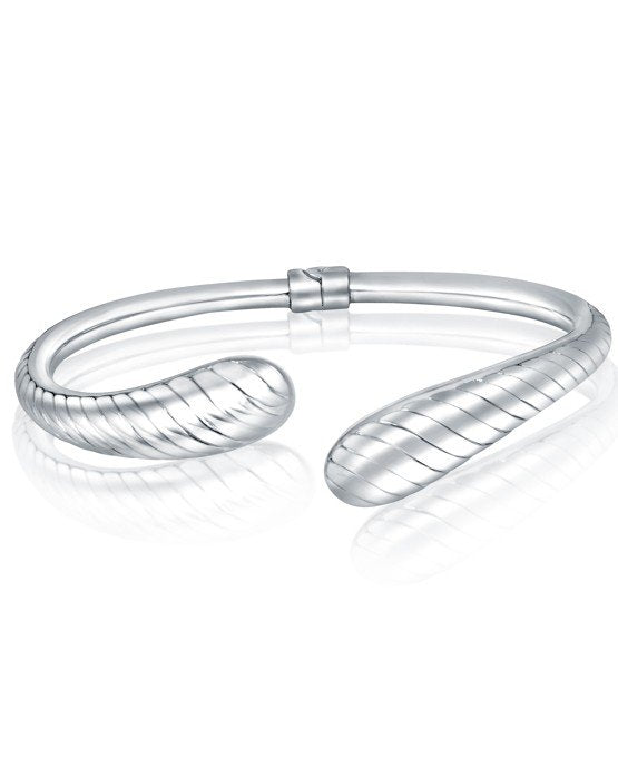 Graziella Larus Sterling Silver Striped Open Bangle