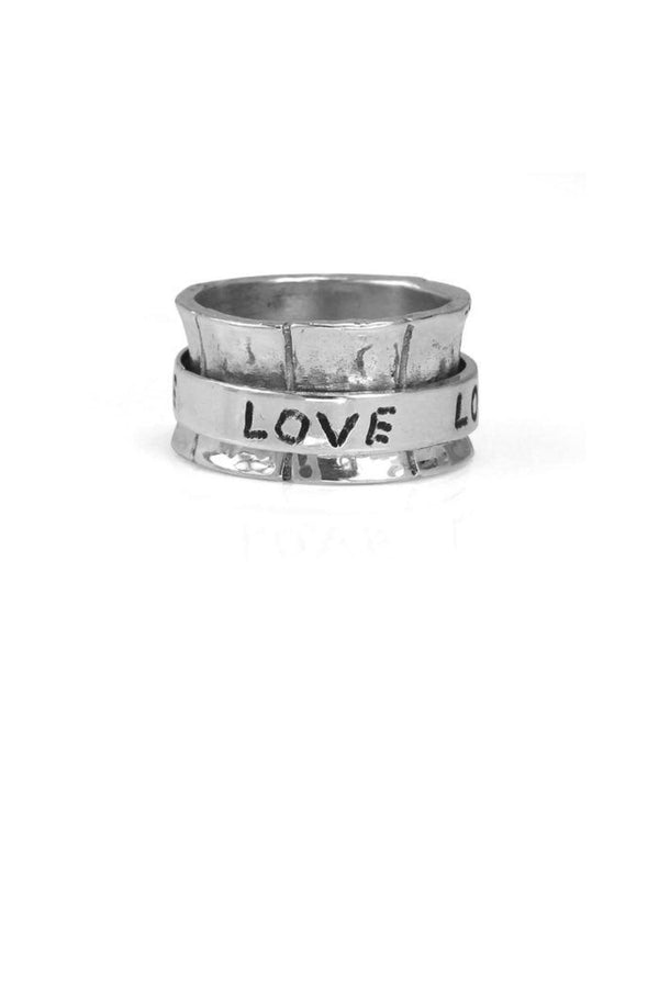 graziella Love Meditation Ring. Sterling Silver. Size 6