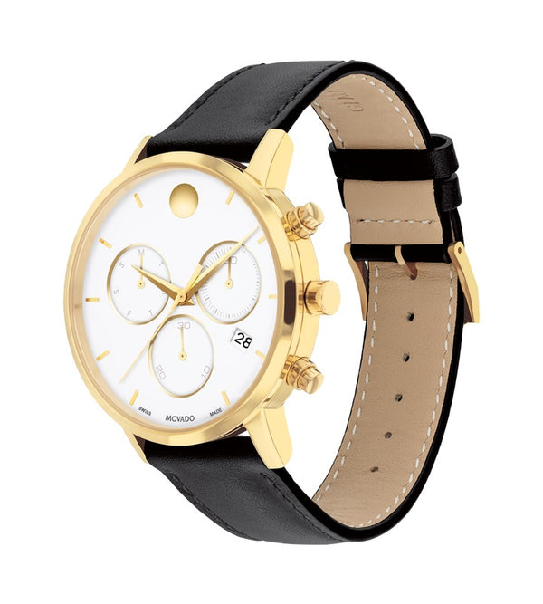 Graziella Movado Museum Classic 42mm Chronograph Quartz Watch. 0607888