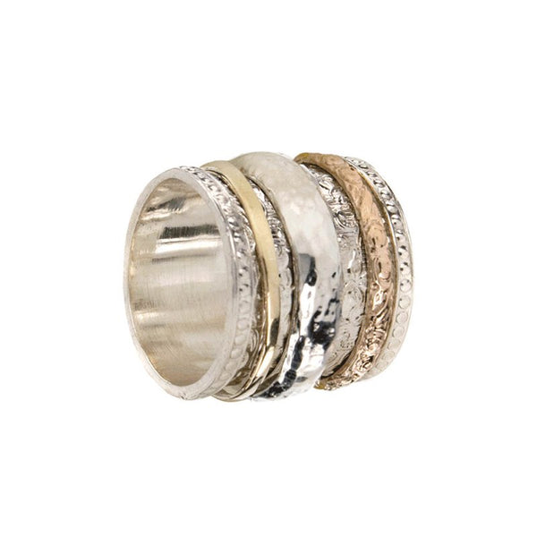 graziella Namaste Meditation Ring Sterling Silver 9KT Size 8.5