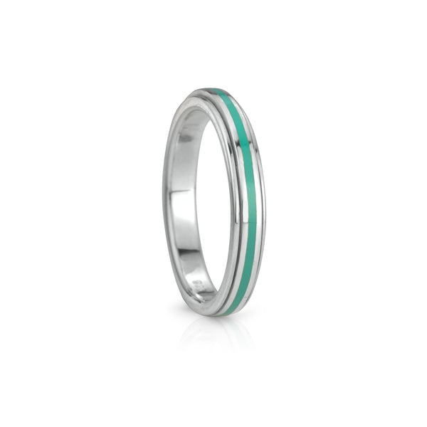 Graziella Ocean Meditation Ring. Sterling Silver. Size: 9