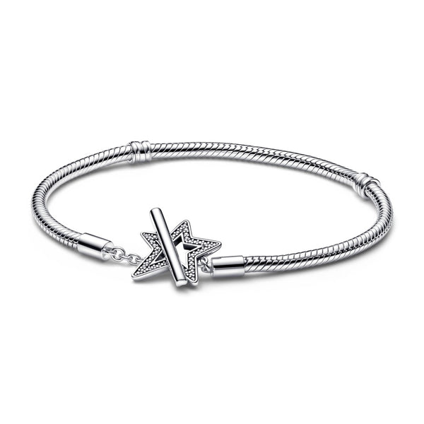 graziella Pandora Moments Asymmetric Star T-bar Snake Chain Bracelet