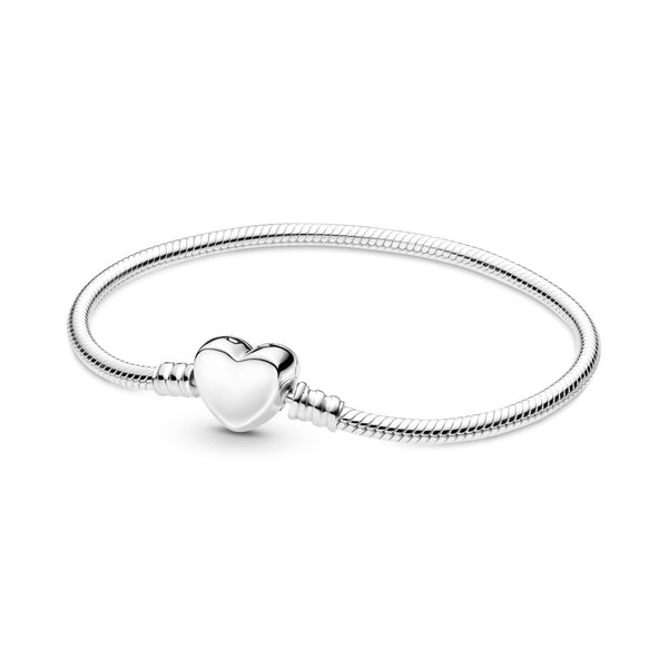 graziella Pandora Moments Engravable Heart Clasp Snake Chain Bracelet