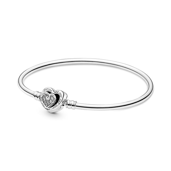 graziella Pandora Moments Entwined Infinite Hearts Clasp Bangle