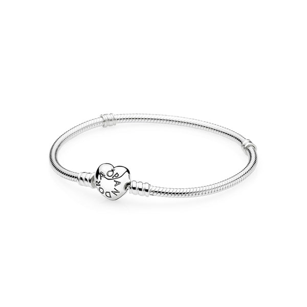 graziella Pandora Moments Heart Clasp Snake Chain Bracelet
